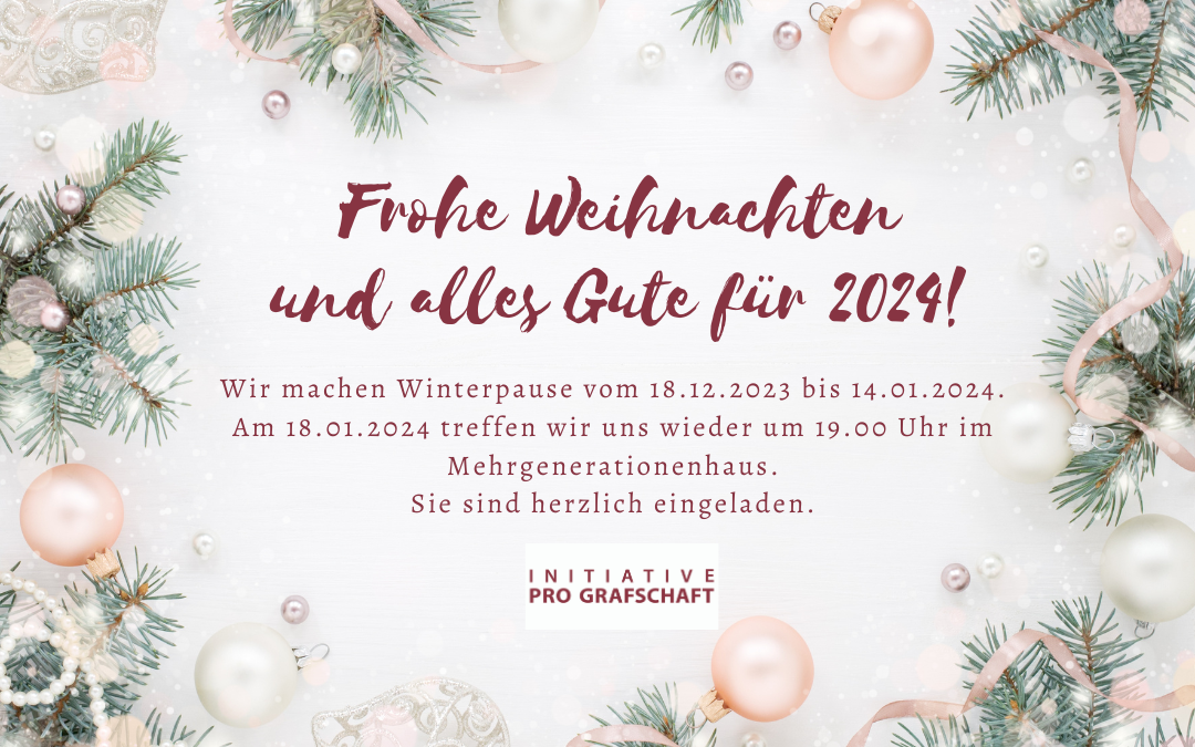 Frohe Weihnachten und alles Gute für 2024